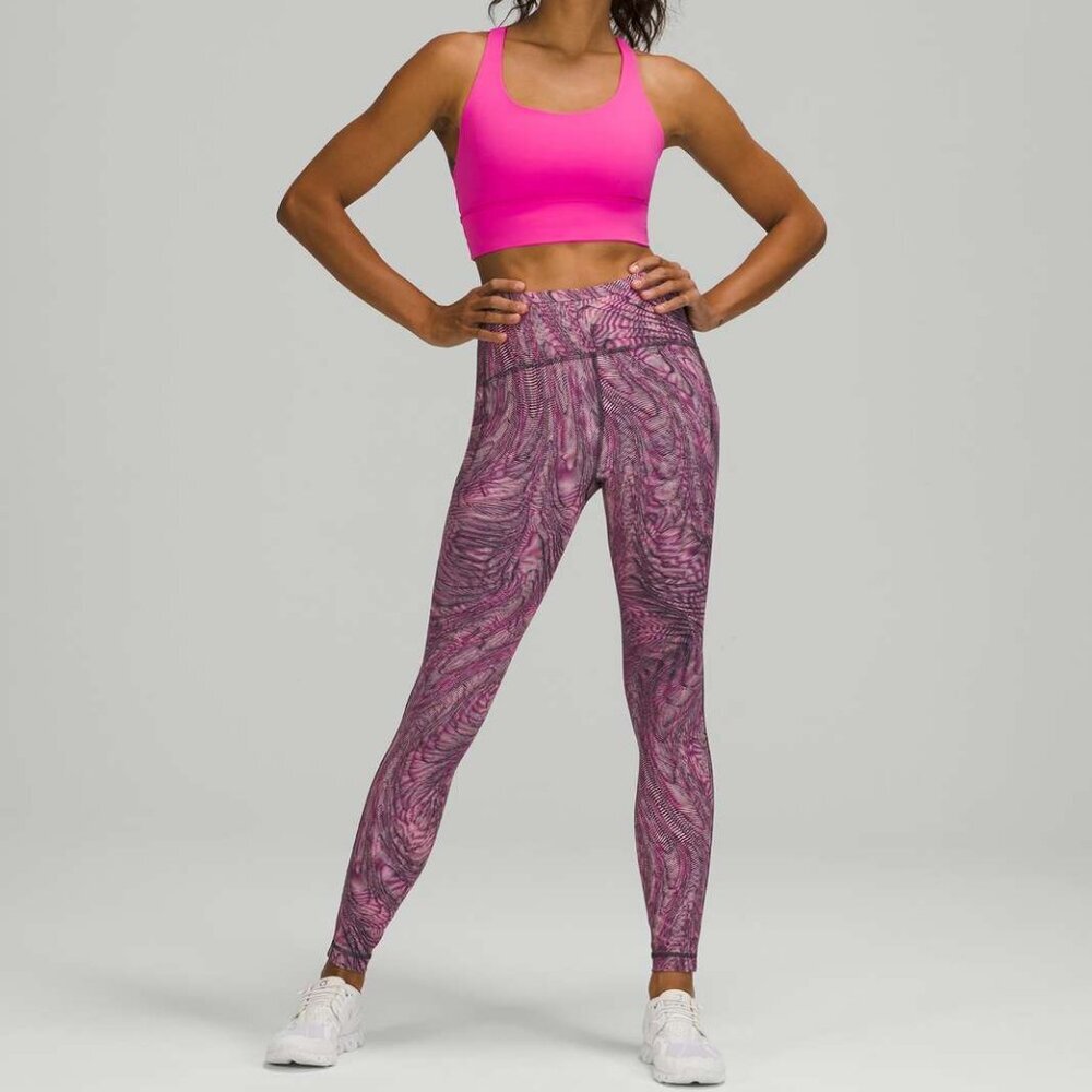 Lululemon Dimensional Sonic Pink Multi Swift Speed High-Rise Tight 28" 2 - Picture 3 of 4